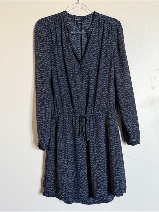 Hilary Radley Dresses & Skirts - Hilary Radley Navy Dress Long Sleeve Drawstring Summer Dress
